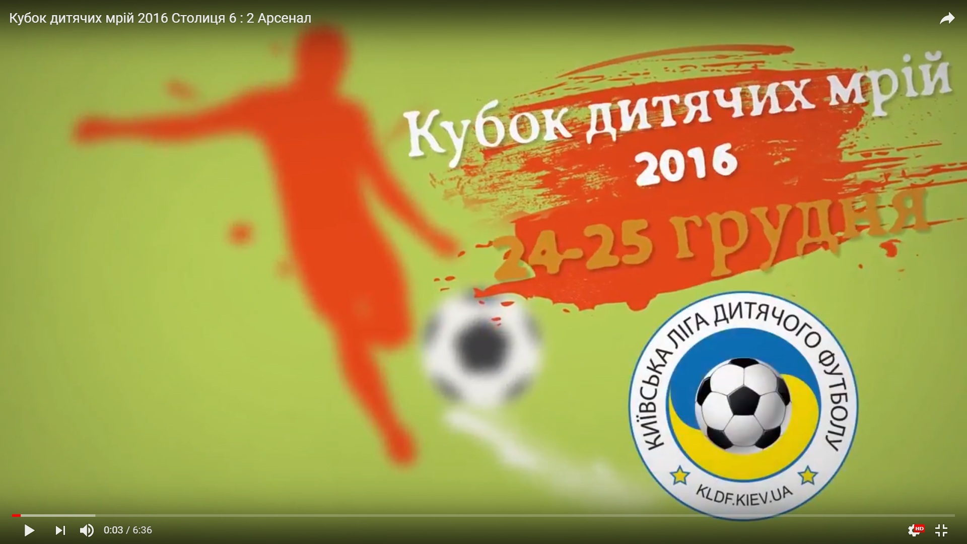 Кубок дитячих мрій 2016 Динамо-2-Столиця